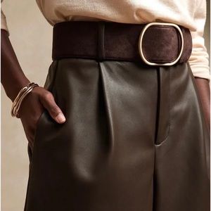 Banana Republic Noli wide leg vegan leather pant